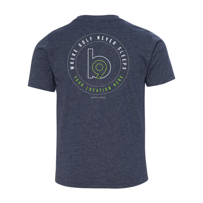 Crest — Easy Tee (Youth) — Midnight Navy Back