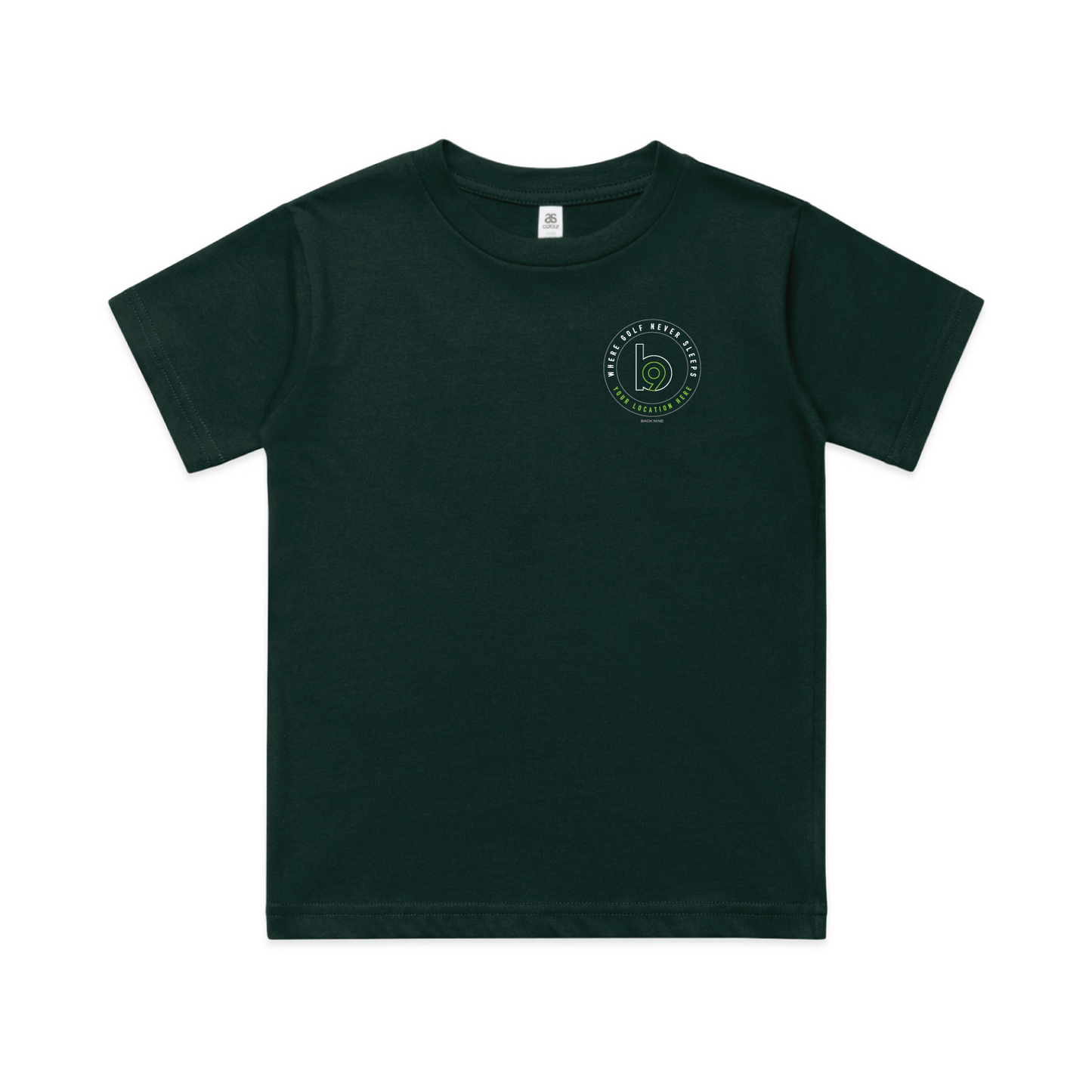 Crest — Sturdy Tee (Youth) — Pine Green Front