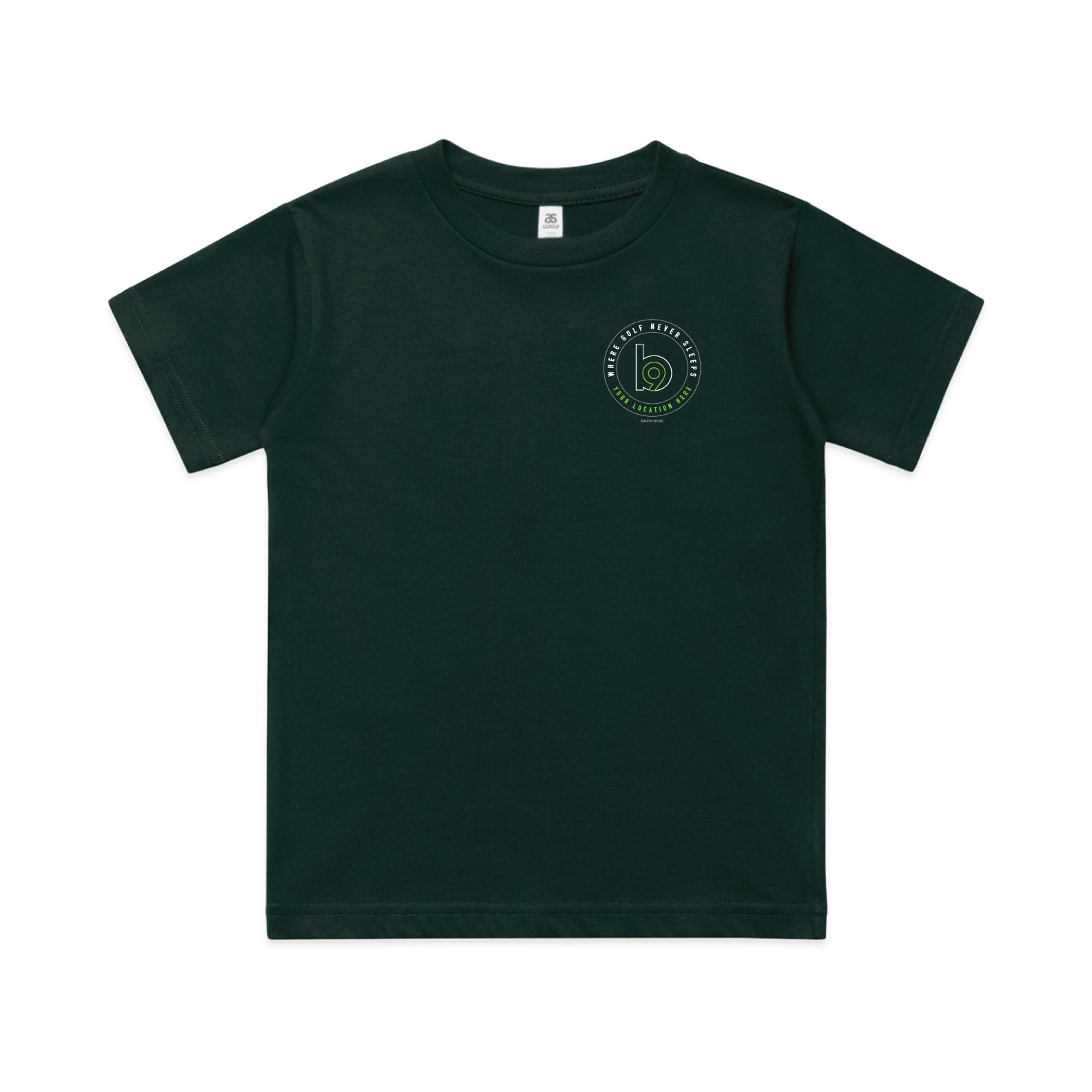 Crest — Sturdy Tee (Youth) — Pine Green Front