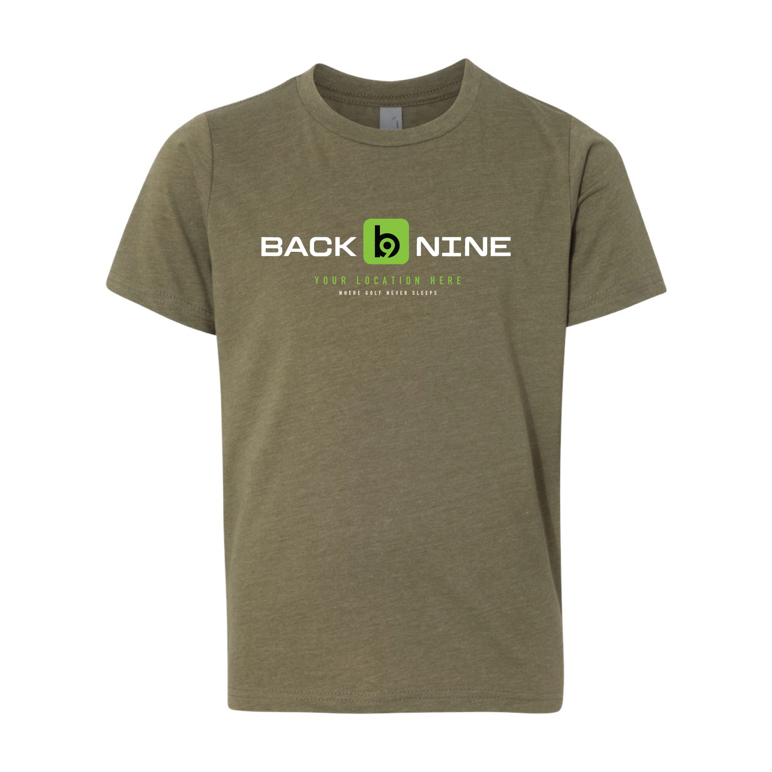Marquee — Easy Tee (Youth) — Military Green Front
