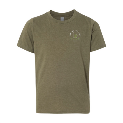 Crest — Easy Tee (Youth) — Military Green Front