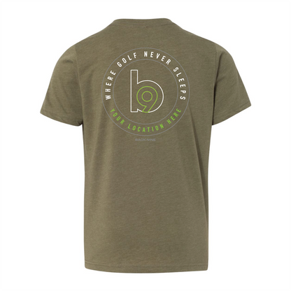 Crest — Easy Tee (Youth) — Military Green Back